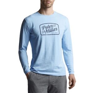 Peter Millar Shirt Mens XL Long Sleeve Crewneck Blue NWT
